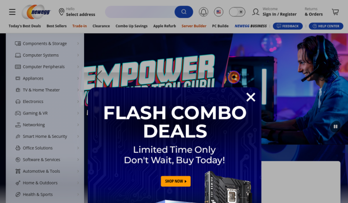 新蛋网newegg(数码产品)截图